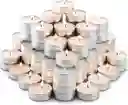 32 Velas Té Velitas Romanticas Decorativas Baño Tina Pebetero Blancas