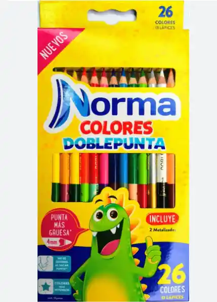 Colores Norma Doble Punta Por 26 13 Piezas Utiles Escolares