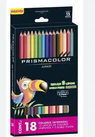 Colores Prismacolor Por 15 Unidades Incluye 3 Lapices Doble Punta Para Un Total De 18colores Utiles Escolares