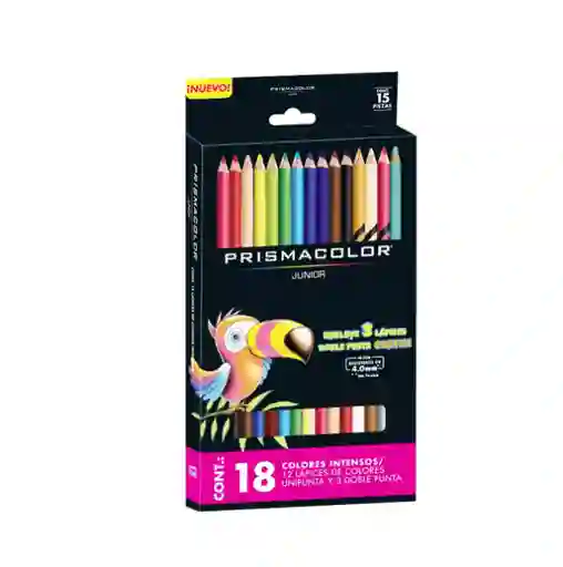 Colores Prismacolor Por 15 Unidades Incluye 3 Lapices Doble Punta Para Un Total De 18colores Utiles Escolares