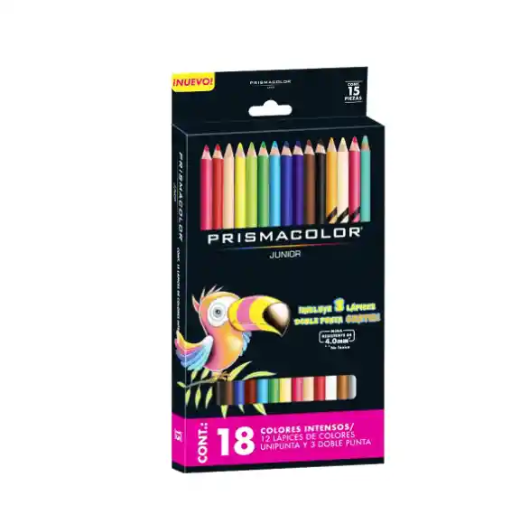Colores Prismacolor Por 15 Unidades Incluye 3 Lapices Doble Punta Para Un Total De 18colores Utiles Escolares