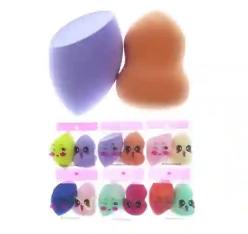 Beauty Blender Puffy Fashion Pkb 6-rosa-azul