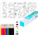 Rollo De Papel Para Colorear Dinosaurios - Dibujo Para Niños