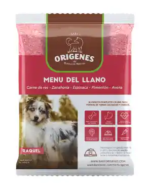 Barf Origenes Menu Del Llano X 500 Gr