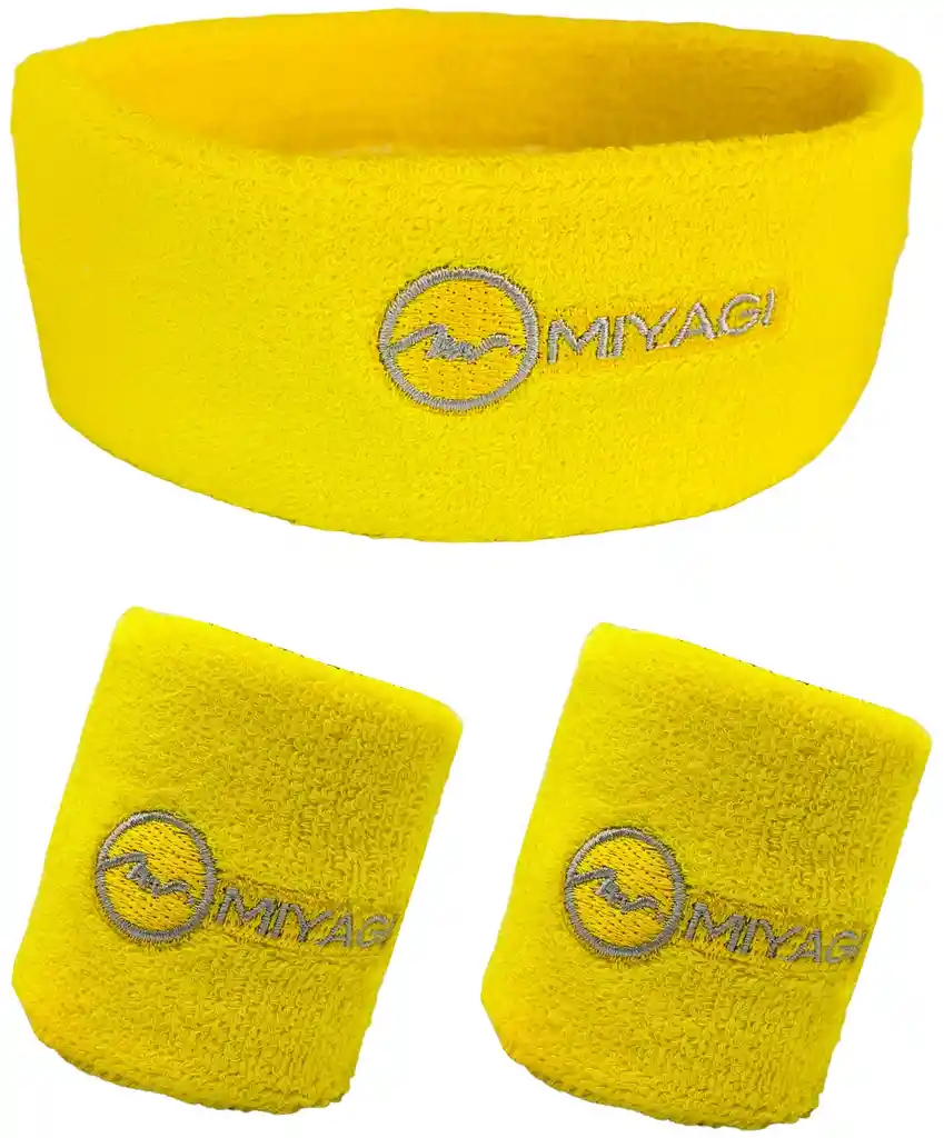 Set De Balaca Y Muñequera Miyagi Deportiva/amarillo