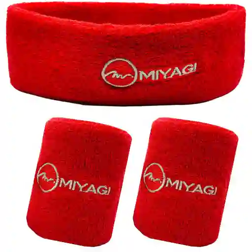 Set De Balaca Y Muñequera Miyagi Deportiva/rojo