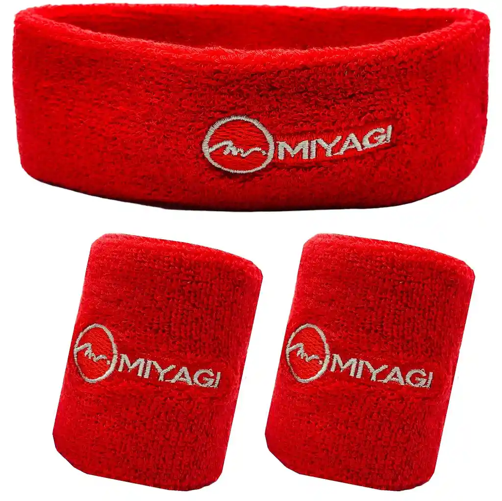 Set De Balaca Y Muñequera Miyagi Deportiva/rojo