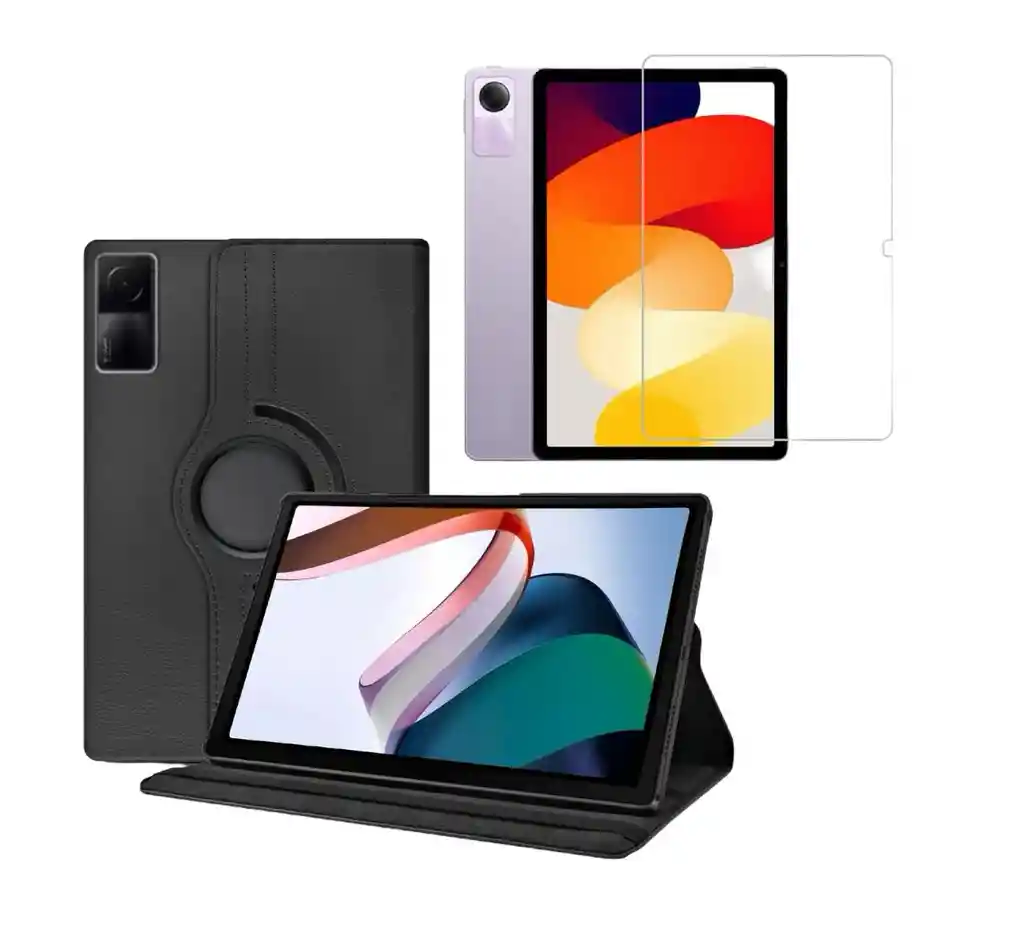 Forro Protector 360 Para Tablet Xiaomi Redmi Pad Se 11 + Vidrio Negro