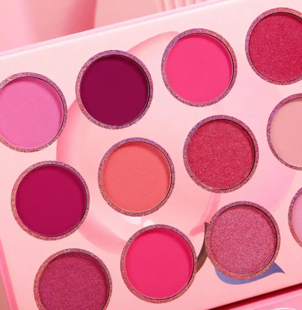 De'lanci Eyeshadow Palette Colors Pink Peach