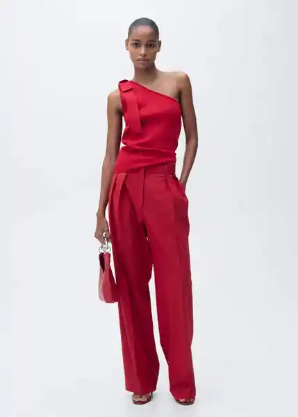 Top Spice Rojo Talla S Mujer Mango