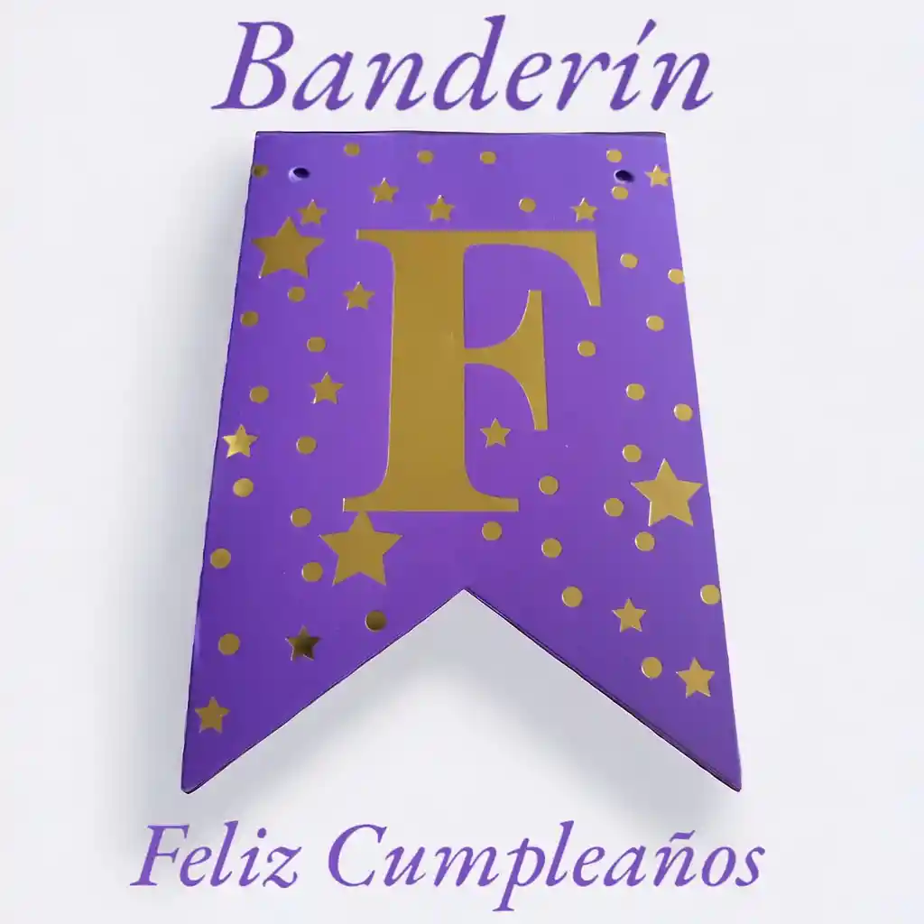 Banderín Feliz Cumpleaños Lila