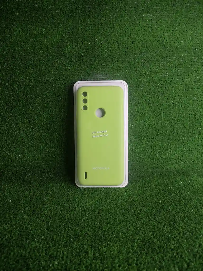 Motorola E7i Power| Forro Protector| Silicone Case |verde Lima |motorola | Carcasa | Funda | Anti Humedad