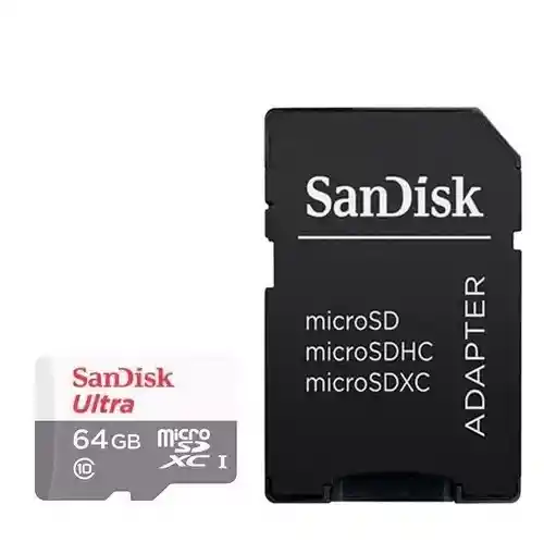 Tarjeta De Memoria Sandisk Sdsqunr-064g-gn3ma Ultra Con Adaptador Sd 64gb