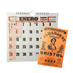 Calendario Programador + Almanaque Pintoresco Bristol 2024 Rojo