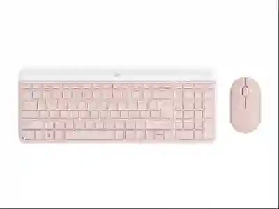 Combo Teclado Y Mouse Inalámbrico Logitech Mk470 Español Color Rosado