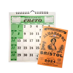Calendario Programador + Almanaque Pintoresco Bristol 2024 Verde