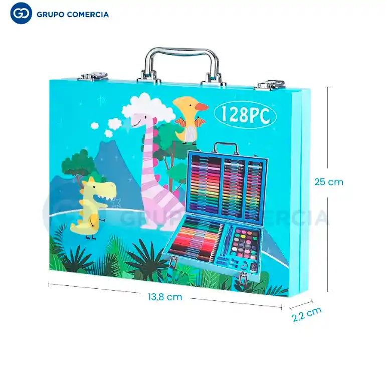 Set De Arte Maleta Portátil Para Niños 128 Piezas Premium