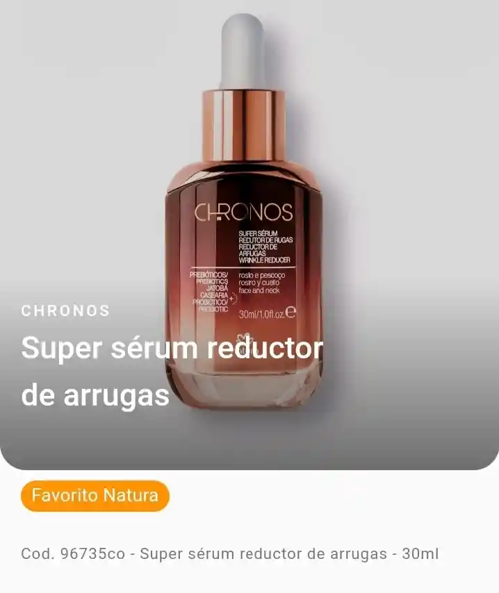 Natura - Súper Sérum Reductor De Arrugas - Chronos