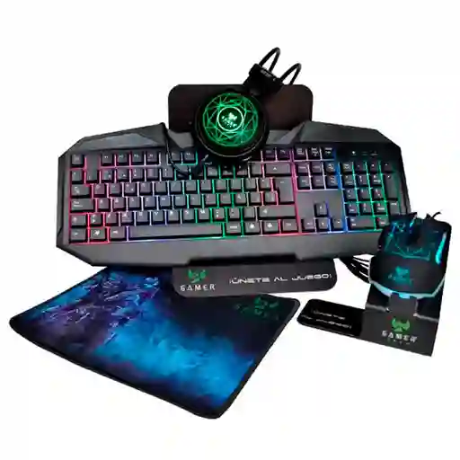 Combo Teclado, Mouse, Diadema Y Pad Mouse Gamers