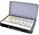 Juego De Domino Doble 6 En Caja Metalica 28 Fichas Con Color