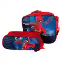 Kit X3 Morral Maleta Mediano + Lonchera + Cartuchera Niños Spiderman Jle