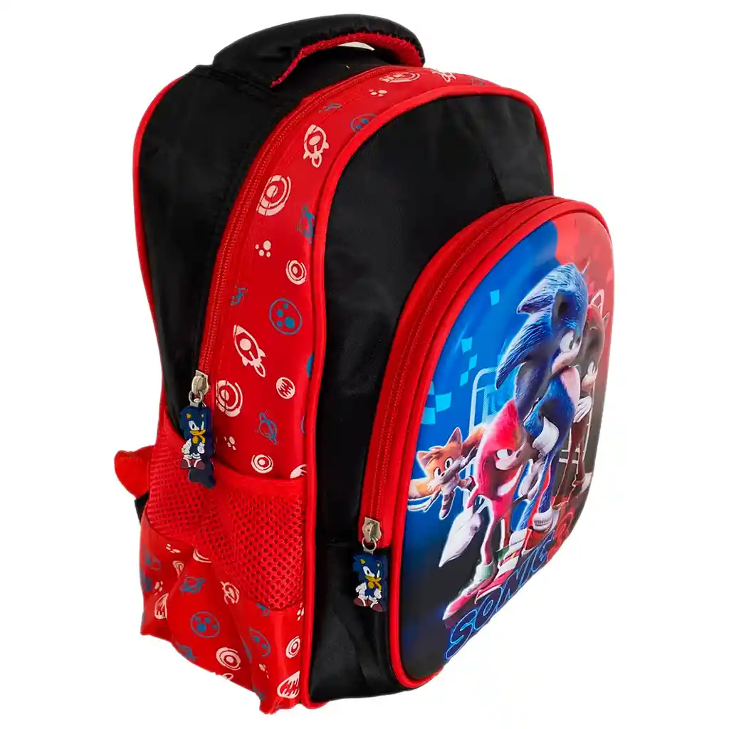 Kit X3 Morral Maleta Mediano + Lonchera + Cartuchera Niños Sonic Jle