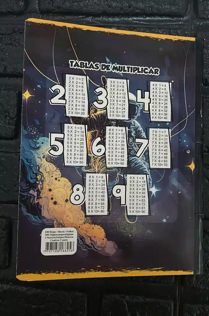 Cuaderno Cosido Cuadros 100 Hojas Caballero Sencillo Cod.4036