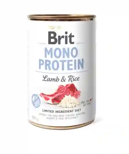 Brit Perro Lata Mono Protein- Cordero Y Arroz X 400gr