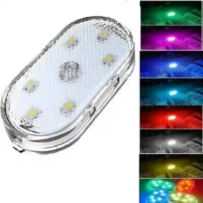 Luz Led Tactil Adhesiva Para Techo De Carro Multicolor Con Control Inhambrico