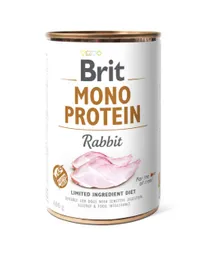 Brit Perro Lata Mono Protein- Conejo X 400gr