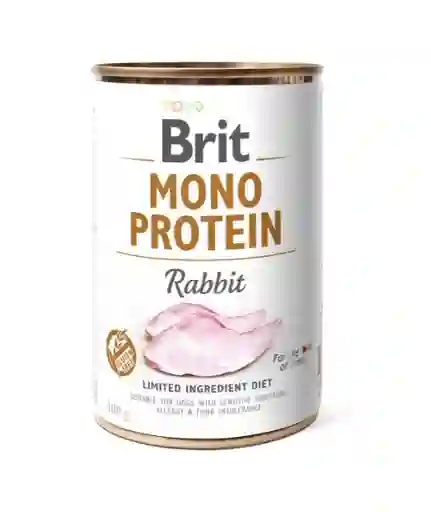 Brit Perro Lata Mono Protein- Conejo X 400gr