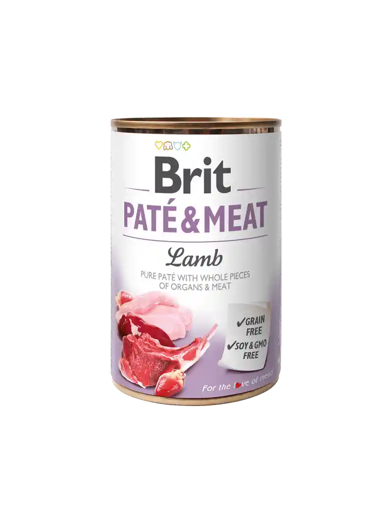 Brit Perro Lata Pate And Meat- Cordero X 400gr