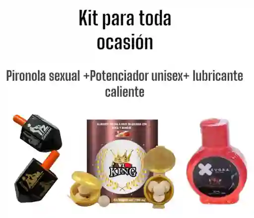 Kit Sexual Pirinola Sexual+potenciador Unisex+lubricante Caliente