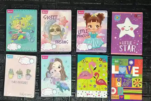 Cuaderno Cosido ((mi Primer Cuderno B )) Cuadros Grandes 100 Hojas Dama Sencillo Cod.a861
