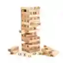 Juego Torre Yenga Mediana Jenga Madera 54 Pcs Dados