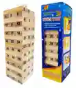 Juego Torre Yenga Mediana Jenga Madera 54 Pcs Dados