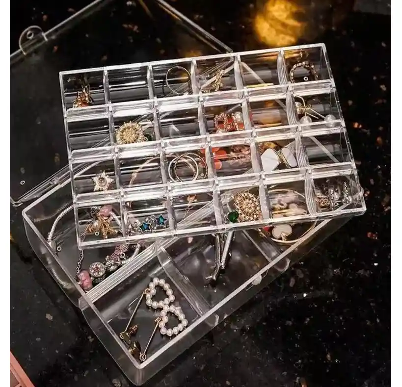 Organizador 2 En 1 Con Tapa Multifuncional Joyas Y Maquillaje