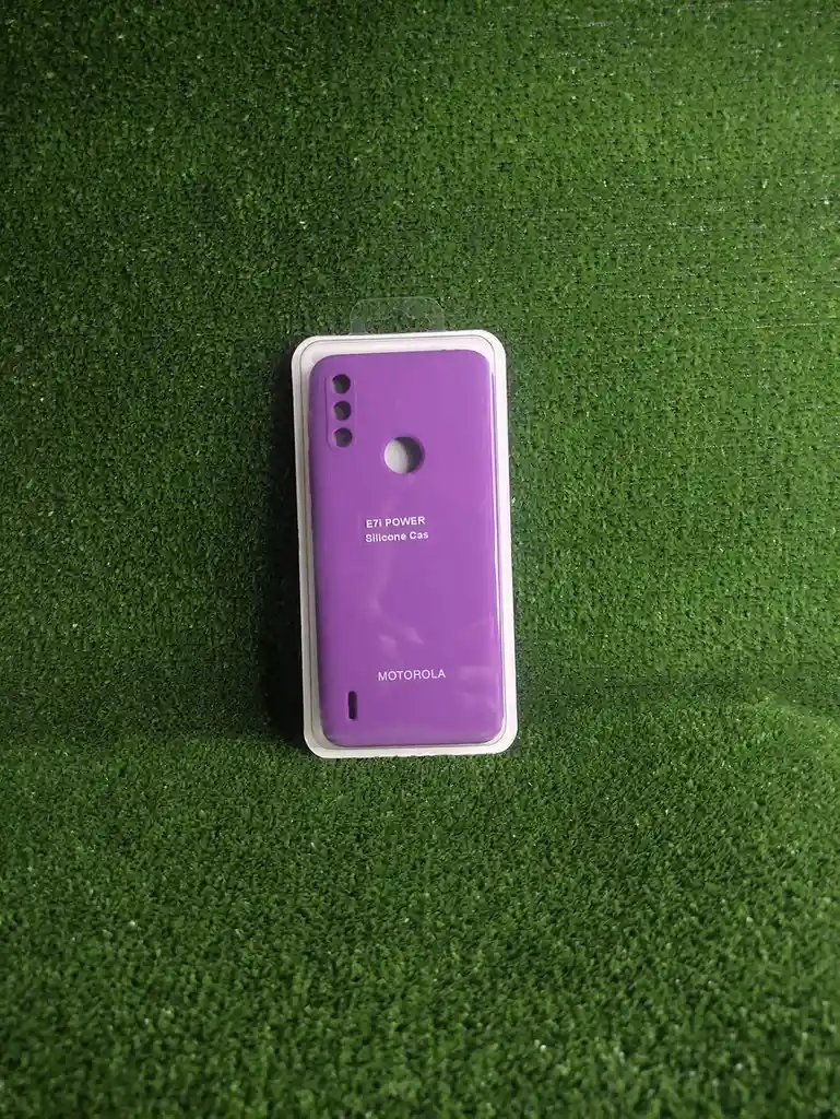 Motorola E7i Power | Forro Protector| Silicone Case |violeta |motorola | Carcasa | Funda | Anti Humedad