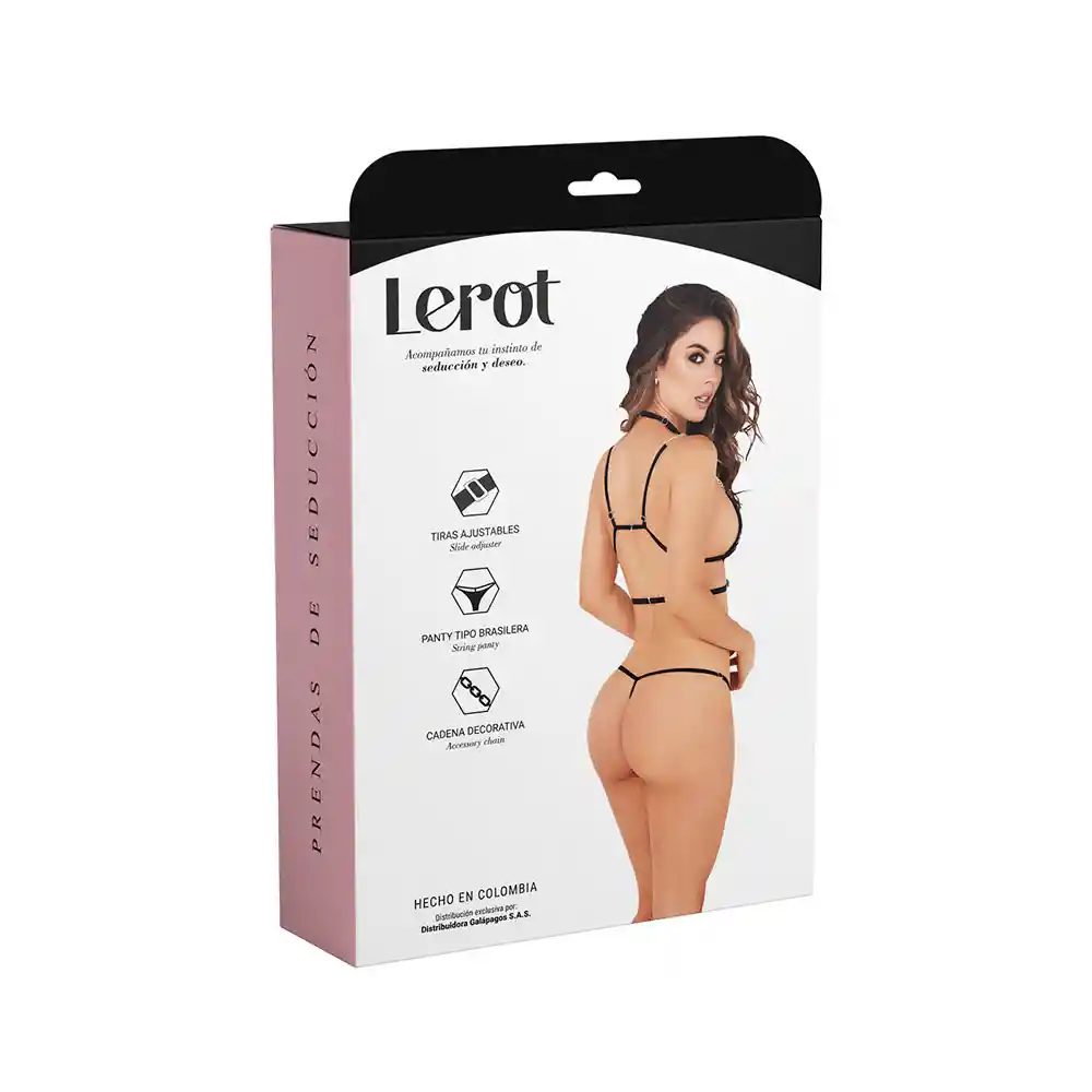 Conjunto Lencería Ambar Lerot Negro