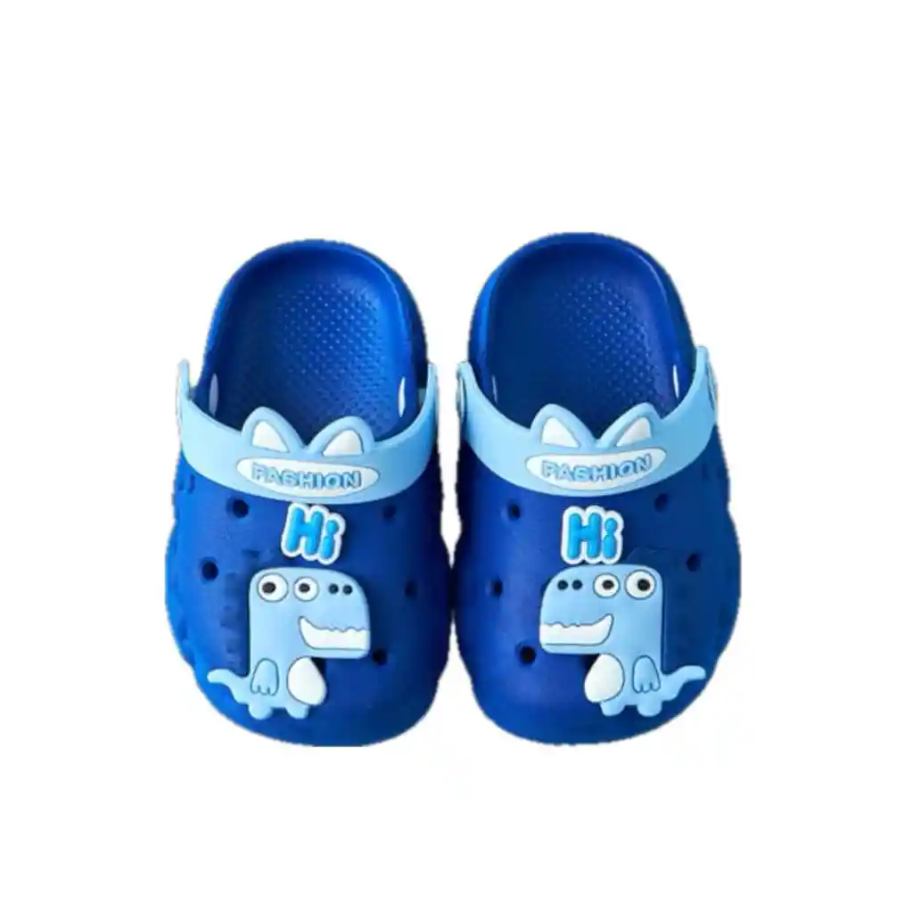 Crocs Azul Oscuro De Dinosaurio Talla 28