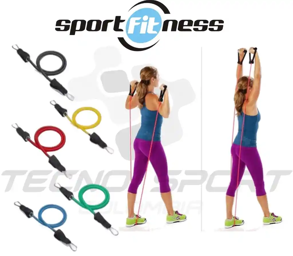 Kit Bandas Elásticas Tubulares X 10 Piezas Sport Fitness Gym