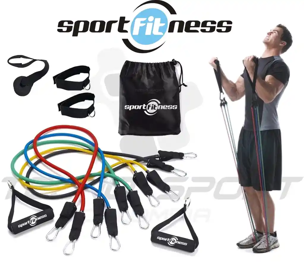 Kit Bandas Elásticas Tubulares X 10 Piezas Sport Fitness Gym