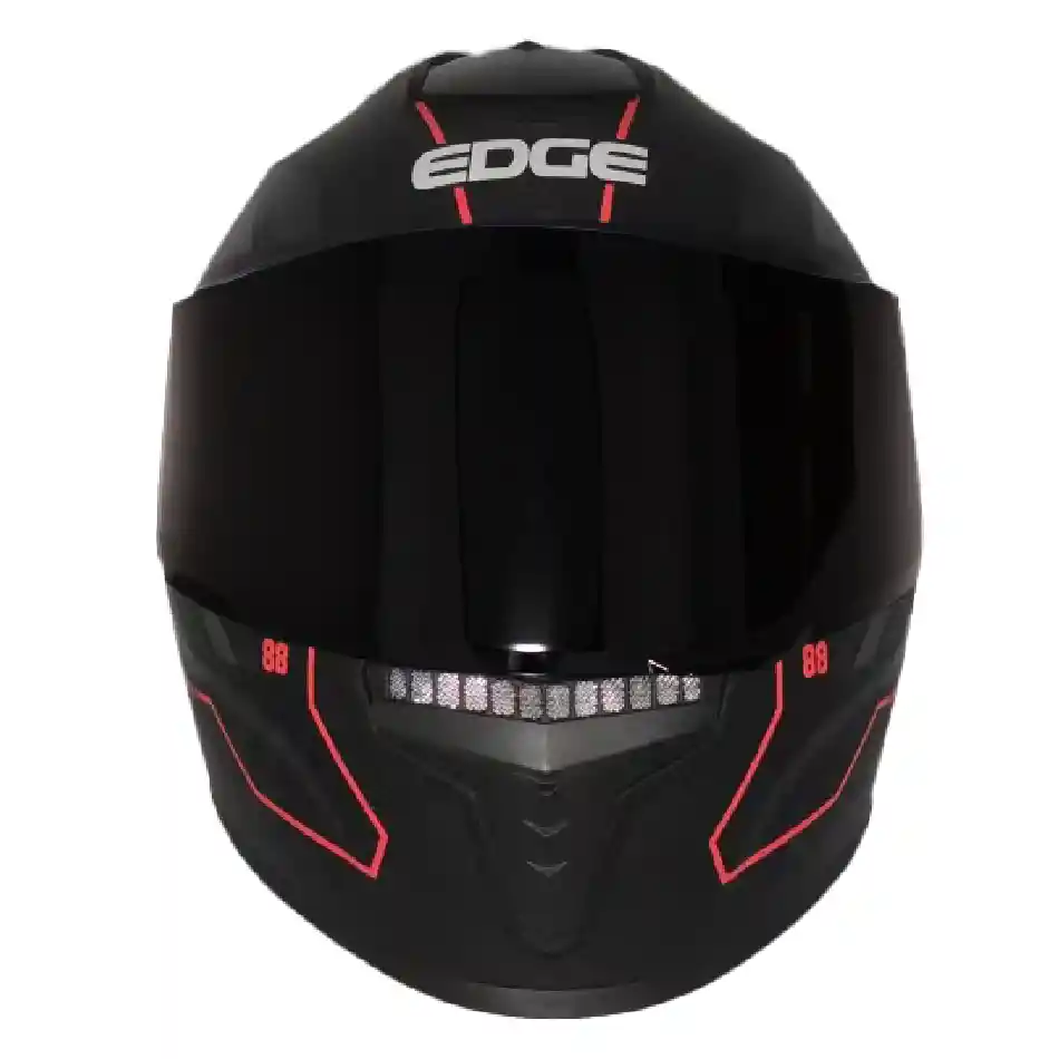 Casco Edge Integral Frankie Master88 Negro/rojo Xl