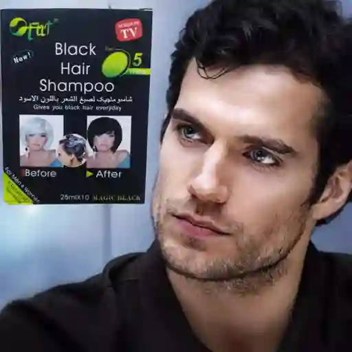 Shampoo Pinta Canas 5 Min Black Hair Caja X 10 Unidades