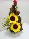 Arreglo Girasol Y Rosa