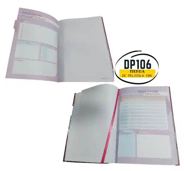 Cuaderno / Agenda Cosido Pasta Dura 5 Materias Diseño Mujer X 1 Und