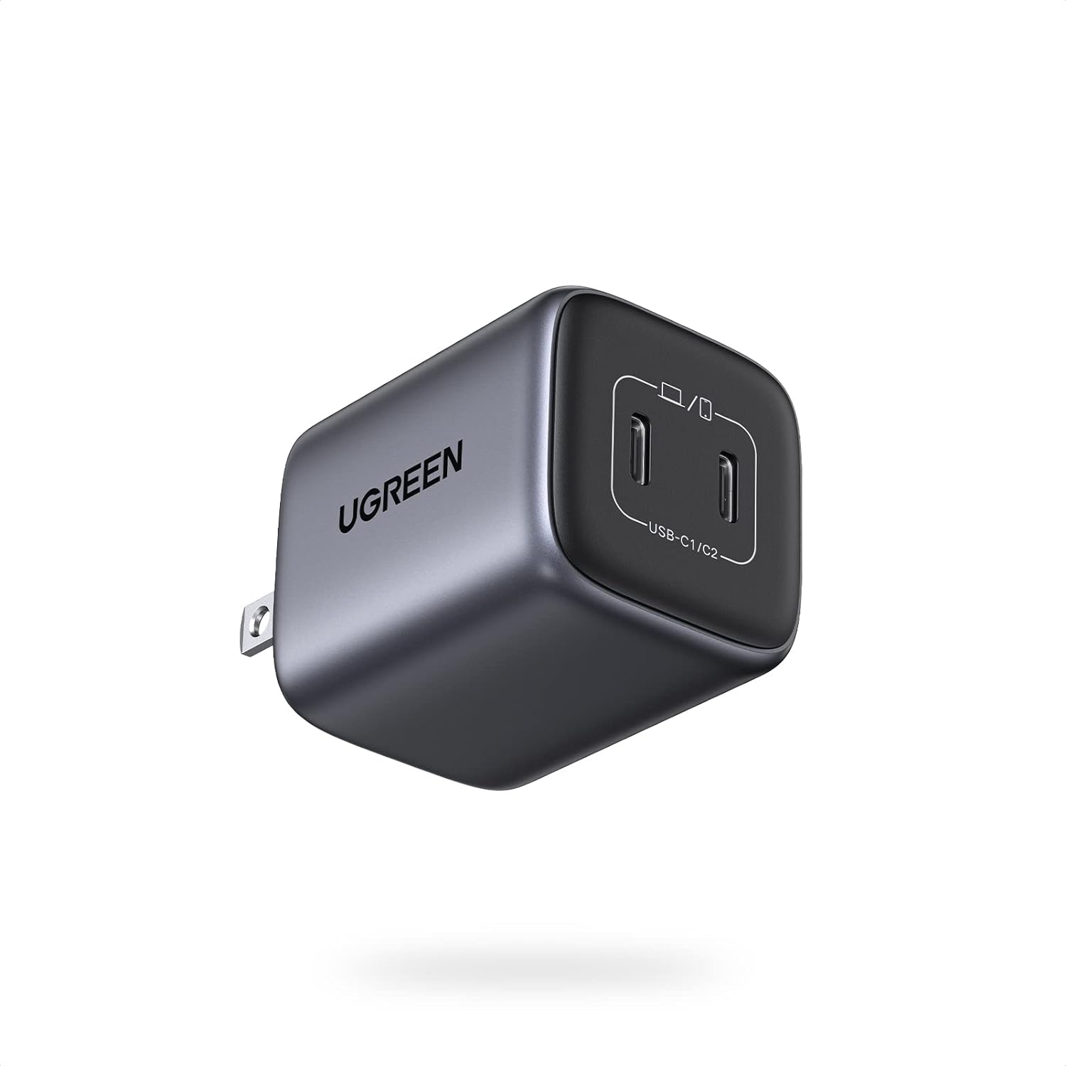 Cargador 45w Ugreen Carga Rápida Nexode Gan 2 Usb C Portátil Color Gris ...