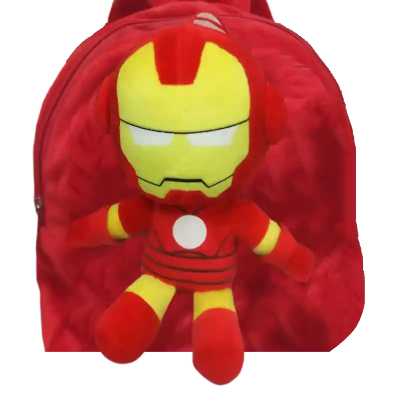 Maleta Peluche Niño Ironman Única Morral Viaje Escolar