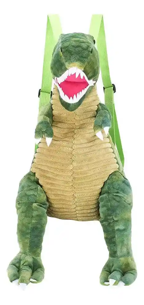 Maleta Morral Viaje Escolares Bolso Peluche Dinosaurio T-rex