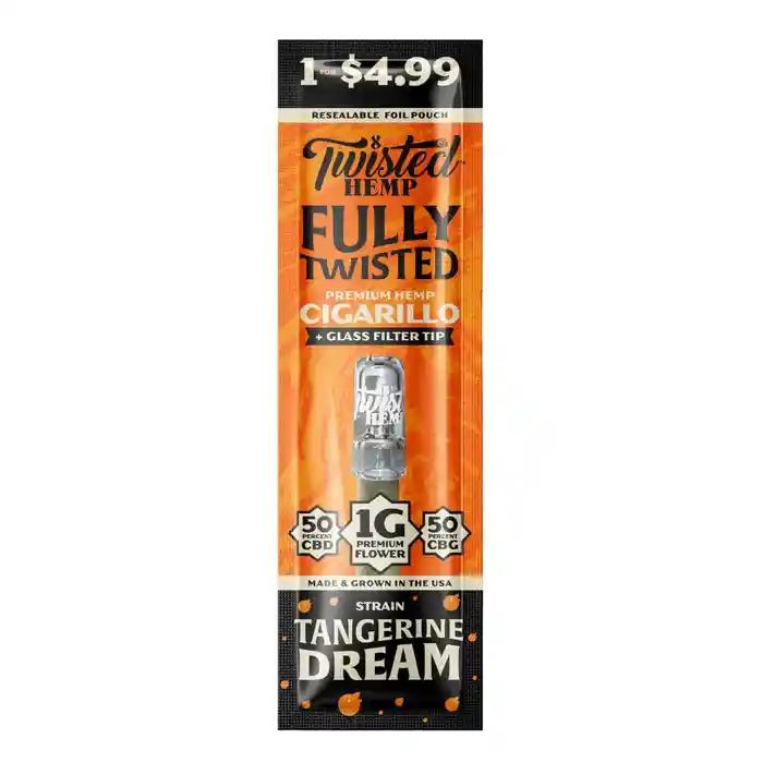 Cigarrillo Twisted Hemp Cbd+cbg (tangerine Dream)